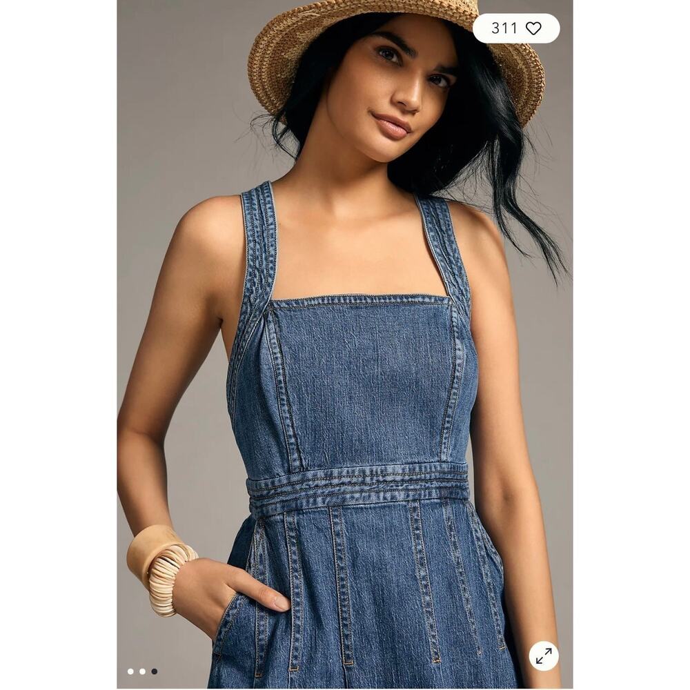NWT❤️Pilcro Denim Midi Dress sz12 - Picture 5 of 9